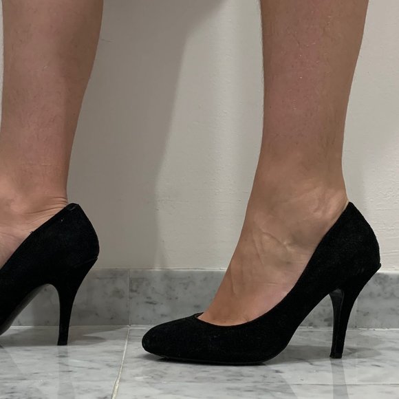 Steve Madden Black Suede 3" Heels - Size 8 - Picture 3 of 3
